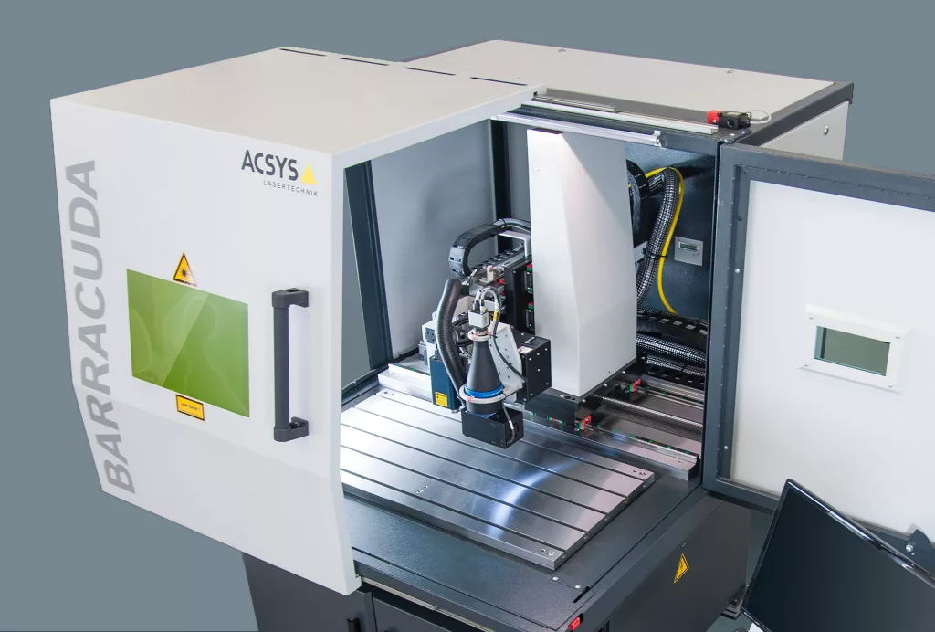 Laserbearbeitung von Werkstücken der Größe S bis XL mit dem BARRACUDA von ACSYS